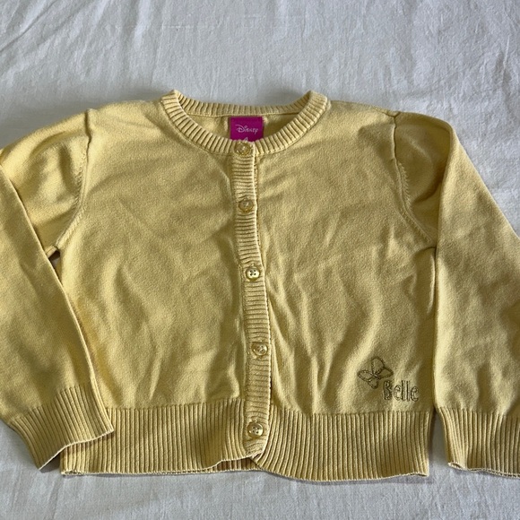 Disney - Belle Light Yellow button down cardigan Sweater - Picture 1 of 3